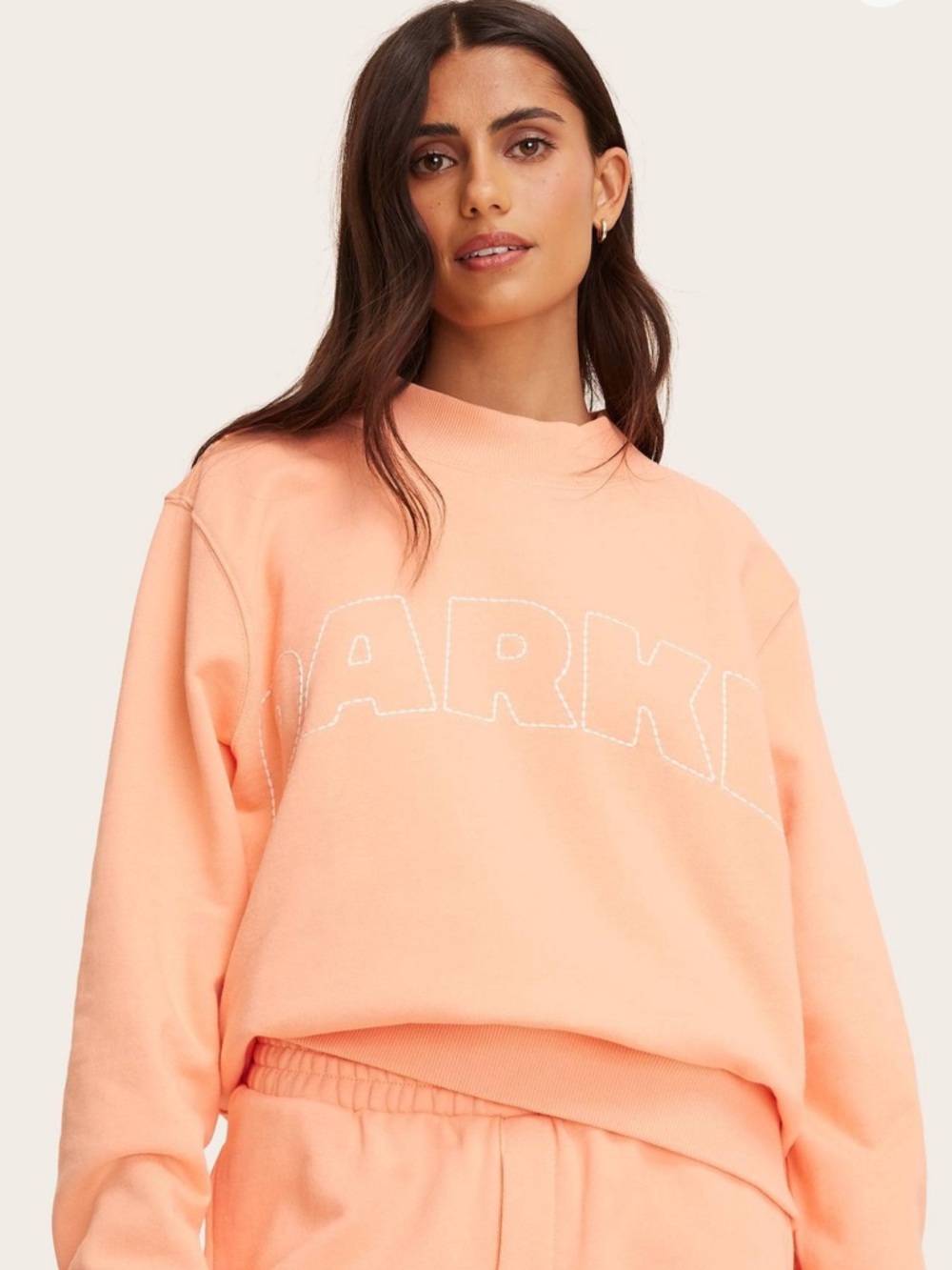 PARKE x Target Peach Mockneck Sweatshirt NWT Limited Edition Logo Crewneck L/XL